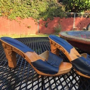 Vintage 70s wood heels